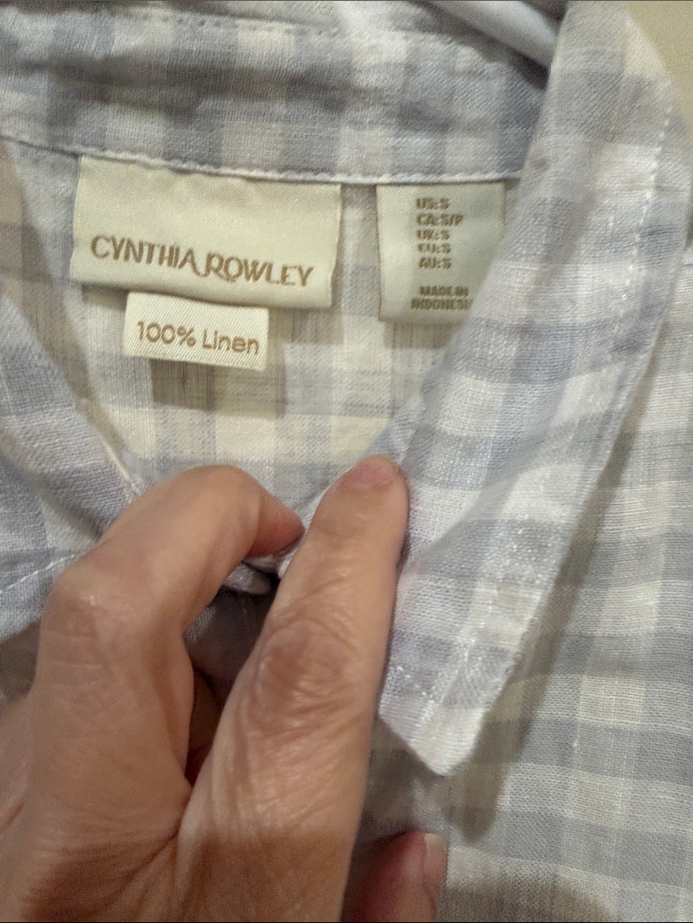 Cynthia Rowley Light Blue & White Gingham Button-Down Midi Dress.Size small NWT - Picture 4 of 5